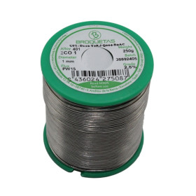 Lead-free solder wire 1.0 mm 250 g No-clean solder Sn99.3Cu0.7 FLUX PW15 BROQUETAS ECO 1