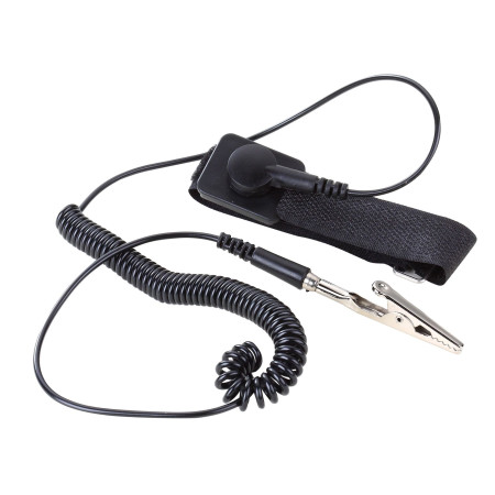 ZD-152C ESD wrist strap (fabric), 1.5m, black