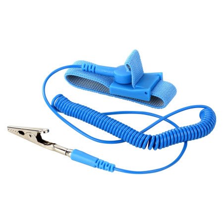 ZD-152 ESD wrist strap (fabric), 1.5m, blue