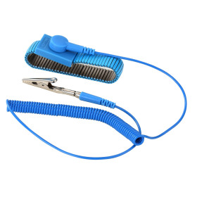 ZD-152B ESD wrist strap (Metall), 1.5m, blue