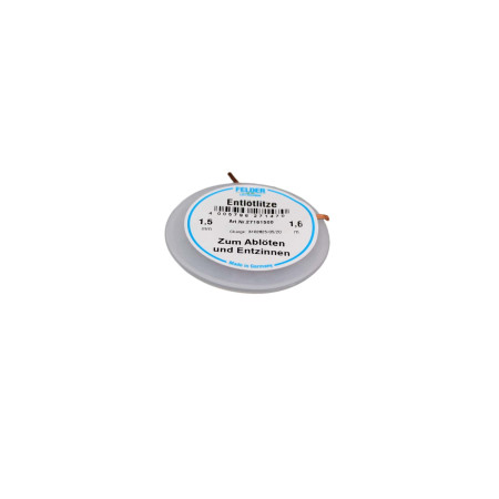 27161500 Felder desoldering braid, 1.5 mm, 1.6 m, flux soaked, copper