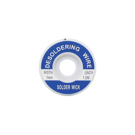 ZD-180 1.0MM Desoldering braid  1.5m long, flux-soaked, copper