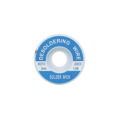 ZD-180 2.0MM Desoldering braid  1.5m long, flux-soaked, copper