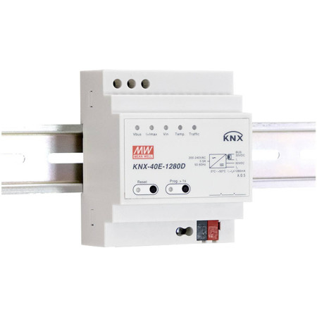 KNX-40E-1280D switching power sup, 38.4W, 1280mA diagnostic function