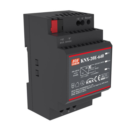 KNX-20E-640 KNX switching power supply, 19.2W, 640mA, MEAN WELL