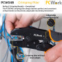 PCWork PCW04B Crimping Tool - with Ratchet Function - Adjustable Compression for Heat Shrink Connectors