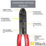 PCW04D crimping pliers, wire stripper, cable cutter, crimping tool, 4-in-1 combination pliers