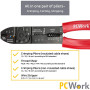 PCW04D crimping pliers, wire stripper, cable cutter, crimping tool, 4-in-1 combination pliers