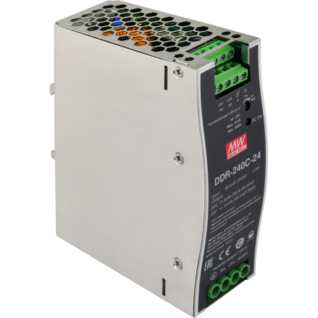 Convertisseur CC/CC DDR-240C-24 33,6-67,2 V : 24 V, 10 A, 240 W, MEAN WELL