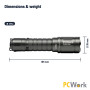 PCWork PCW12N Professional LED Flashlight 1250 lm 21700 USB-C