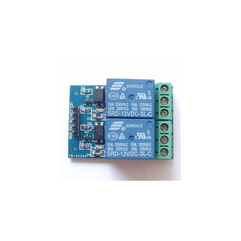 12 v 2 road 10 a optical coupling isolation relay module