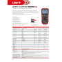 UT161B Digital Multimeter, 1000V, True RMS, CAT III 1000V, CAT IV 600V