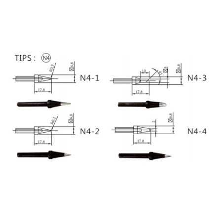 79-1436 N4-3 Spare soldering tip, ZD-912, ZD-917, ZD-981, ZD-982, ZD-987