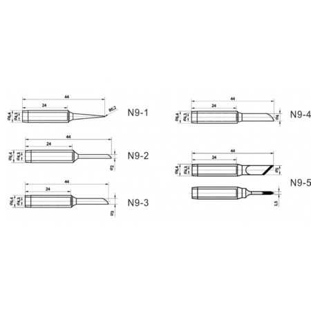 79-1946 N9-4 spare tip for ZD-8901, ZD-8916, ZD-8936