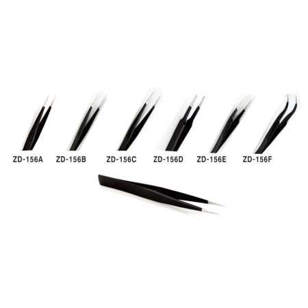 ZD-156A ESD tweezer, 125x11mm, high precision