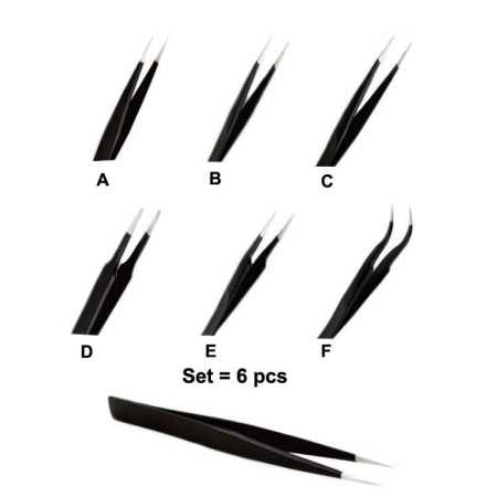 ZD-156D ESD tweezer, 120x9mm, high precision