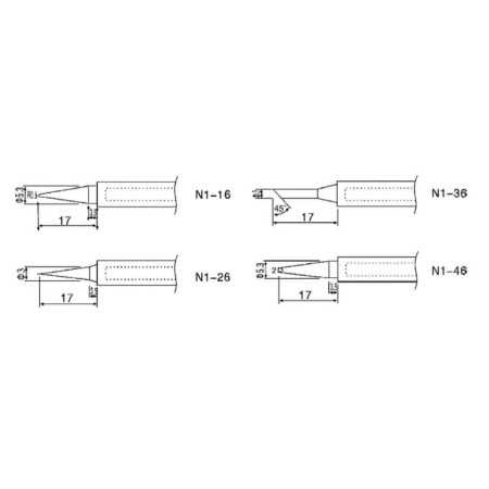 79-1116 (N1-16) Spare tip for ZD-200NDJ, ZD-200NDQ, ZD-707NL, ZD-929B/C, ZD-931, ZD-937