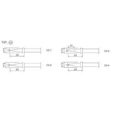 79-3241 C2-4 Spare Tip for ZD-99 58W & ZD-8906 58W