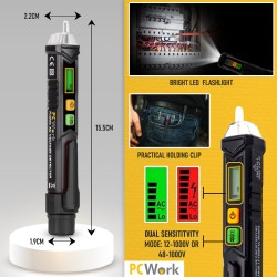 PCW06A Voltage tester, contactless, dual mode, LED light
