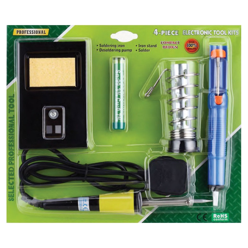 ZD-303 soldering kit, soldering iron with accessories, 30W, 4 pieces