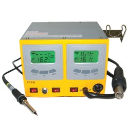 ZD-982 soldering station, hot air station, rework station, 2-channel, 380 W